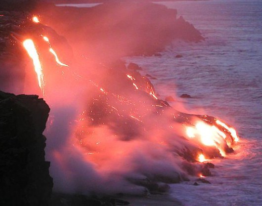 Flujo de lava del Puʻu ʻŌʻō, en el Kilauea (hawai). Credit: United States Geological Survey